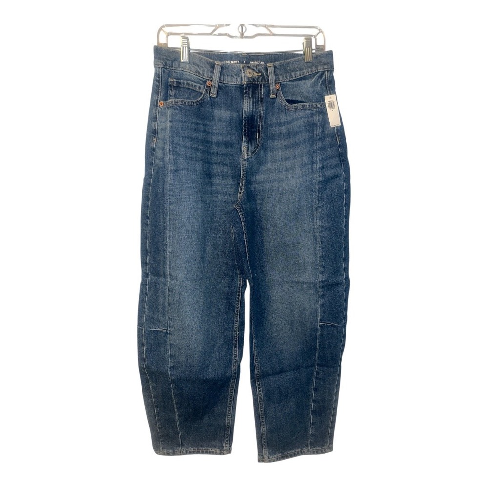 Old Navy Womens High Waisted Barrel Ankle Jeans, Size 8 - Picture 2 of 10